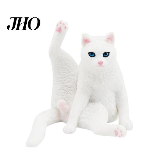 Car Decoration Simulation Cat Figurine PVC Solid Kitten Model Realistic Miniature Animal Figure Cute Desktop Ornament Home Cat-themed Cake Toppers