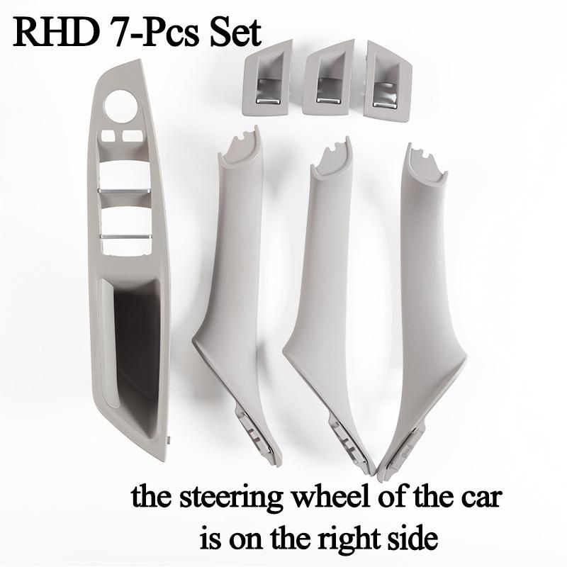 Suitable for Carbon Fiber Inner Handle F10 F11 F18 5Series Armrest Pull Trim Cover 7 Pcs Set 51417225875 51417261933 51417225879