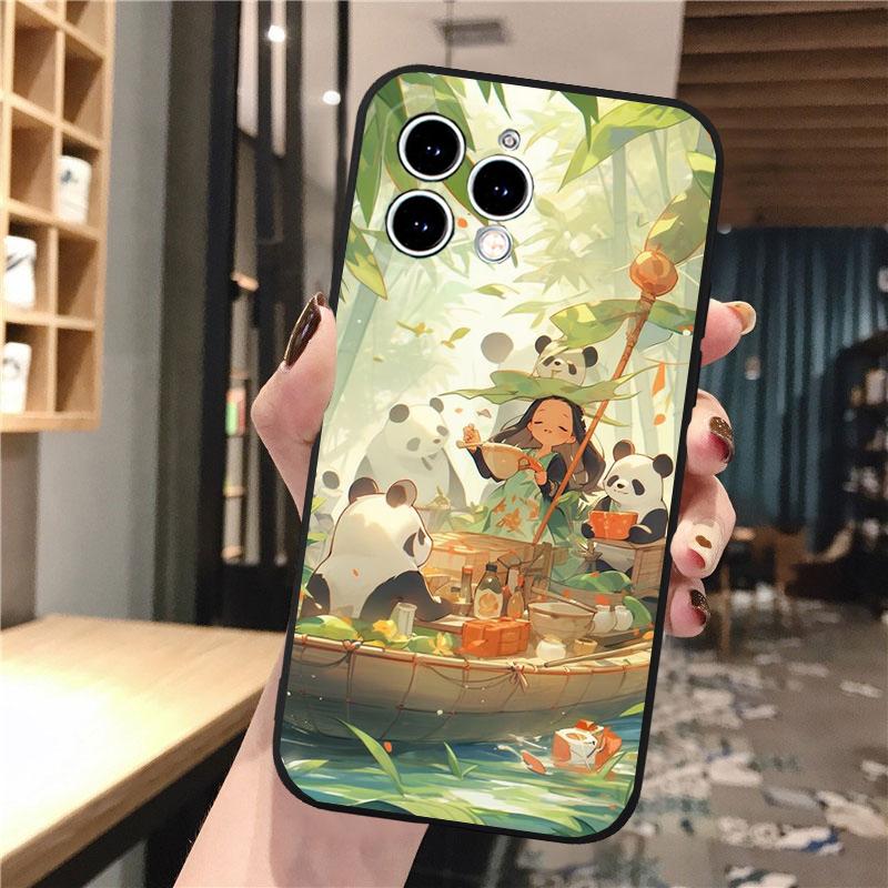 Panda Bear Phone Case For iphone 15 14 Pro Max 13 12 11 Pro Max XSMax XR 12 13 mini 14 Plus