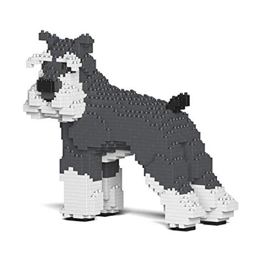 Block toy that allows you to create realistic animal dignified standard Schnauzer x x height durable blocks fixed with for 3D unbreakable interior