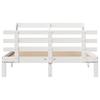 Bed Frame with Headboard Without Mattress White 140x200 cm