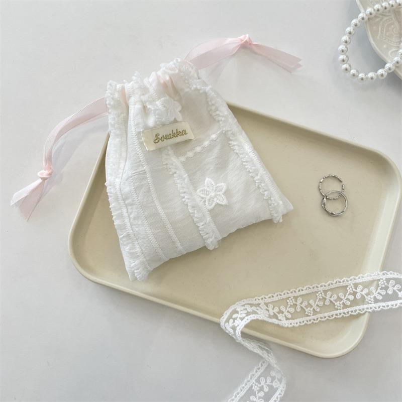 54243 Lace lace drawstring bundle storage bag sundries small cloth bag lipstick change bag earphone finishing bag