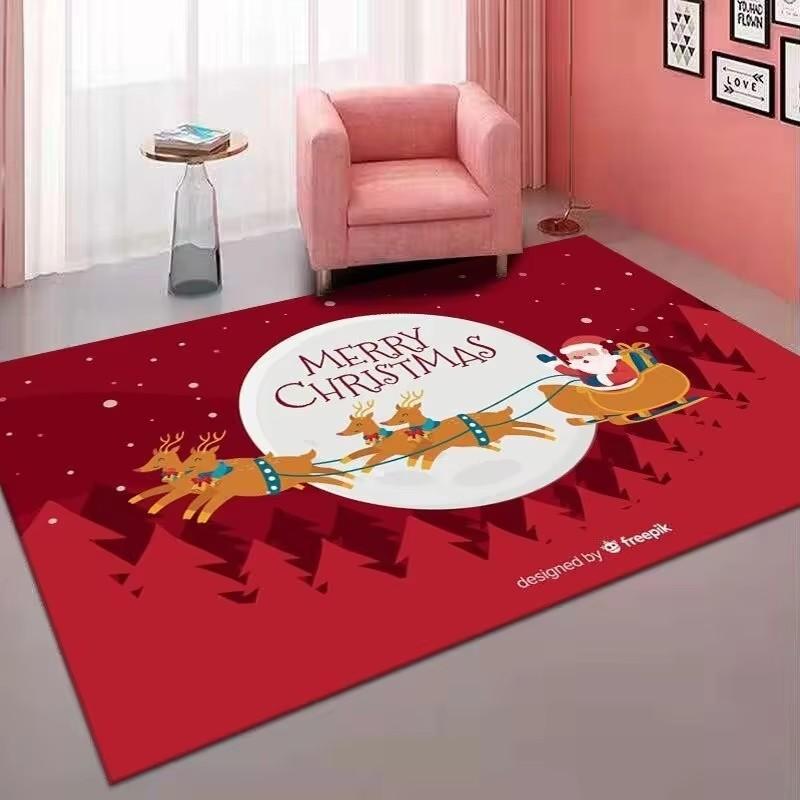 Christmas Series Home Carpets Living Room Sofa Decoration Bedroom Bedside Area Rugs Anti Slip Washable Coffee Table Floor Mat