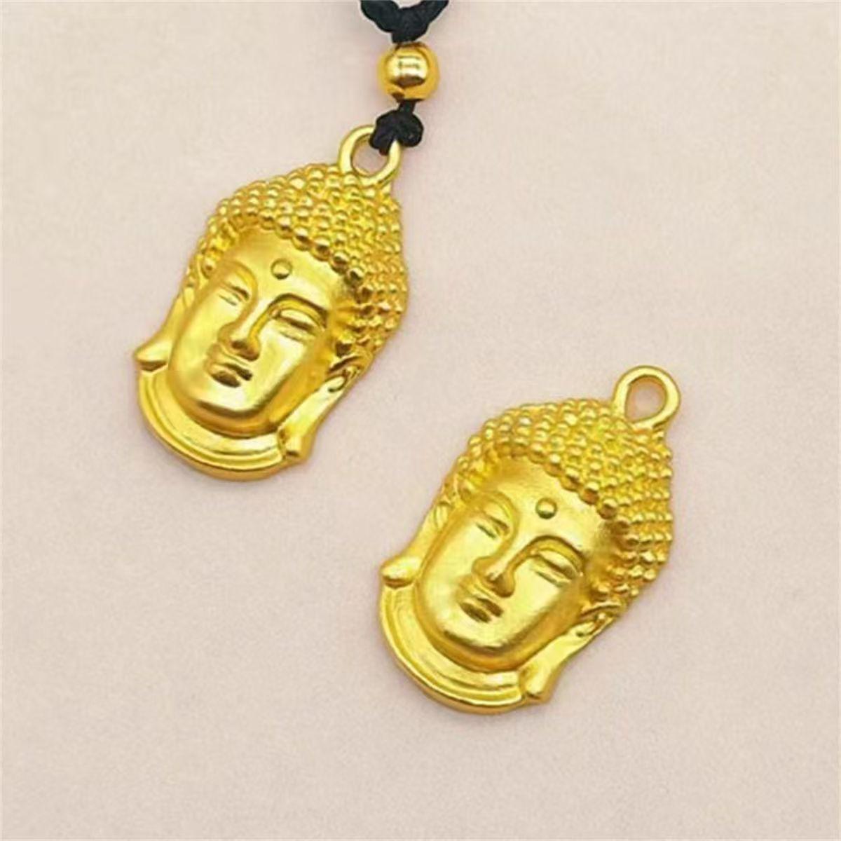 

Vietnamese Sand Gold Maitreya Buddha Pendant Necklace for Men & Women