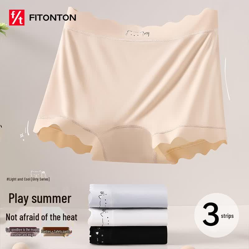 FitonTon Women s Seamless Breathable Safety Shorts 3-Pack L