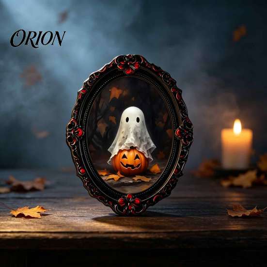 Soft Magnetic Office Whiteboard Items Retro Gothic Halloween Refrigerator Magnet, Distressed Oval Photo Frame Frige Magnets, Dark Reusable Festive