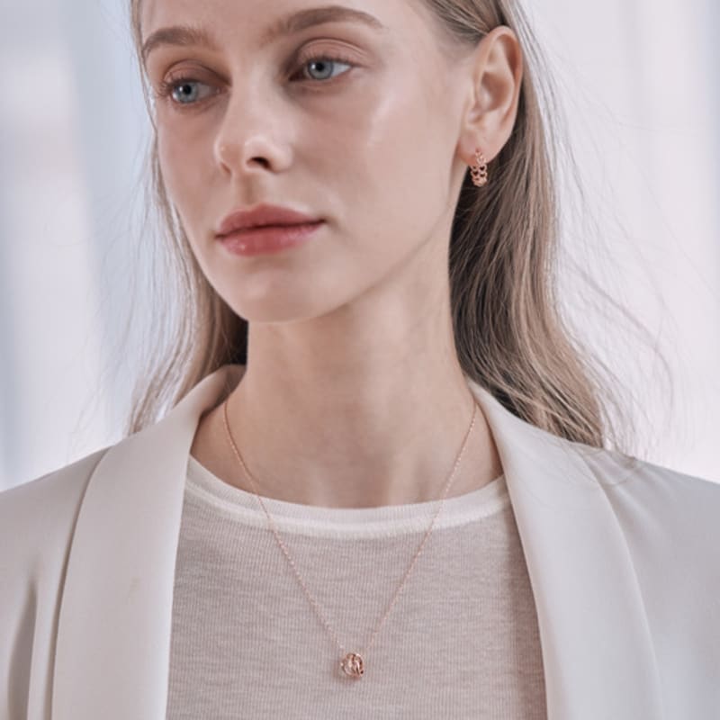 ELLE Jewelry Triple Ring Necklace ELBRNN189