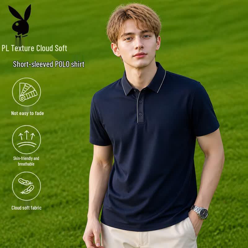 Playboy Men s Quick-Dry Cool-Feel Business Casual Polo Shirt L 50