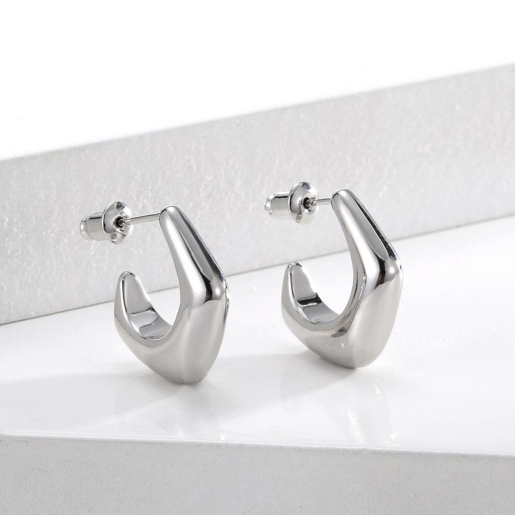 Geometric irregular earrings, commuting versatile, cold wind stud earrings, earrings, one piece will be sent on behalf of others.