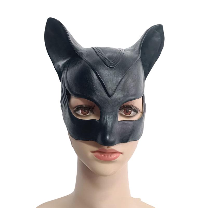 

ПВХ Маска Женщины-кошки Бэтмена Лига справедливости Реквизит для вечеринки Игра Хэллоуин Кос Аксессуар Cat Kid