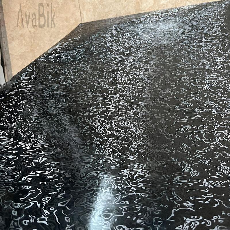 

Black Damaskus Carbon Fiber Sticker 50/100/150/300cm New PET Carbon Film Motorcycle Modified Film Car Body Tuning Decoration 30CM X 50CM