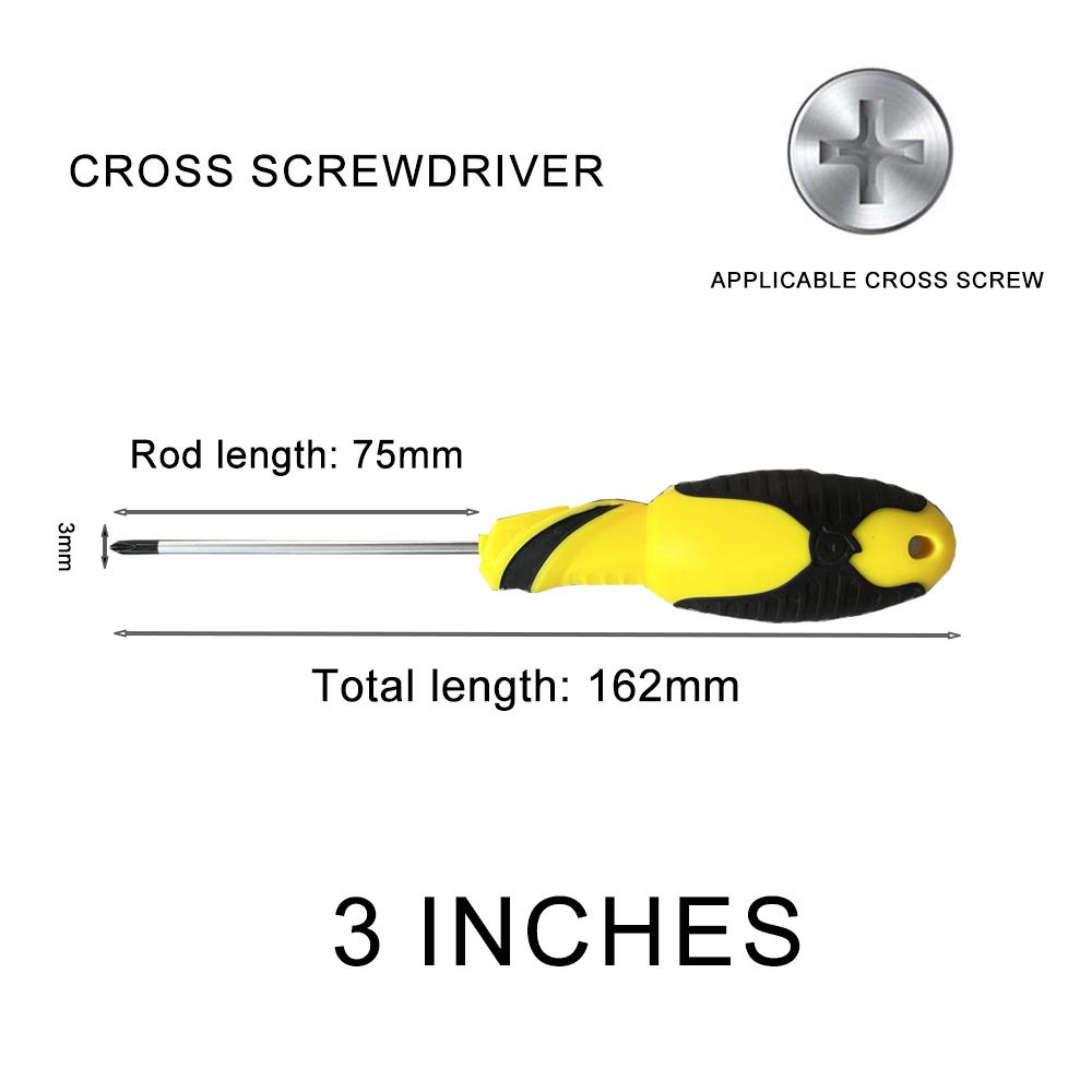 3/4/5/6/8 inch acoperit cu cauciuc mâner anti-alunecare Word Cross Strong Magnetic 45# oțel șurubelniță șurubelniță