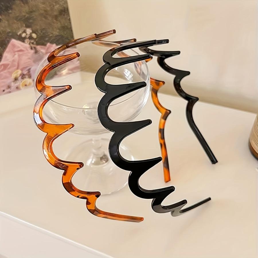 Women's Summer Wave Hair Band: Everyday Versatile, High Top Design, Tooth Comb, Retro Style, Elegant Hawksbill Wave Hair Band-non-slip Design