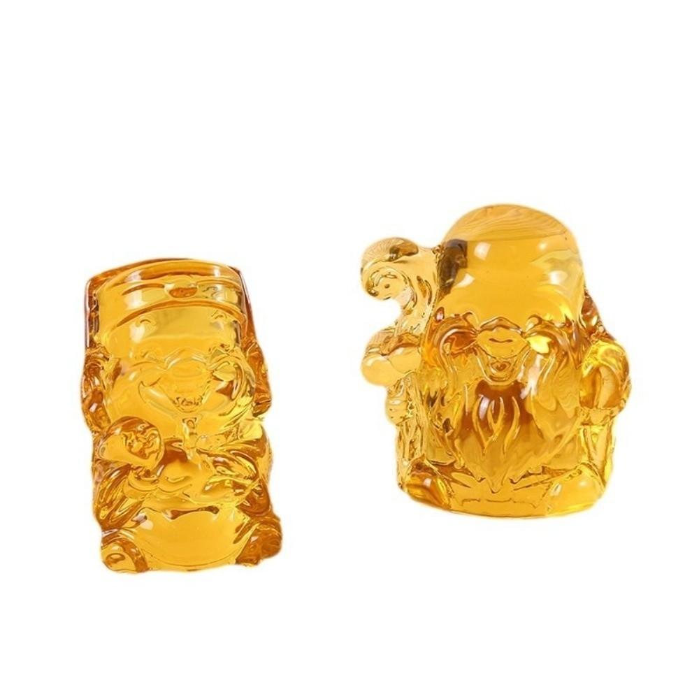Gifts Good Luck Five Gods of Wealth Statue God of Wealth Decoration Desktop Jewelry Crystal Ornament Five Fu God of Wealth