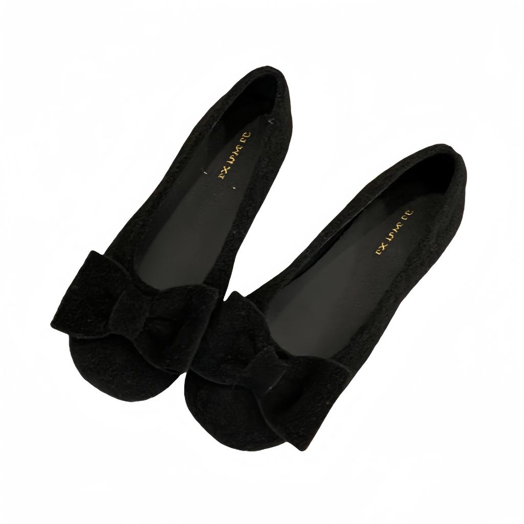 Retro Bow Flat Cotton Shoes Women's 2025 New Winter Soft-soled Mary Jane Single Shoes Lazy Shoes