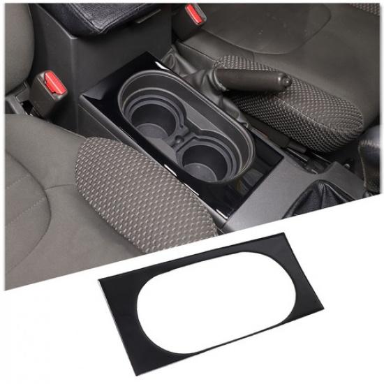 Glossy Piano Black Center Cup Holder Panel Sticker For Nissan Frontier 2005-21