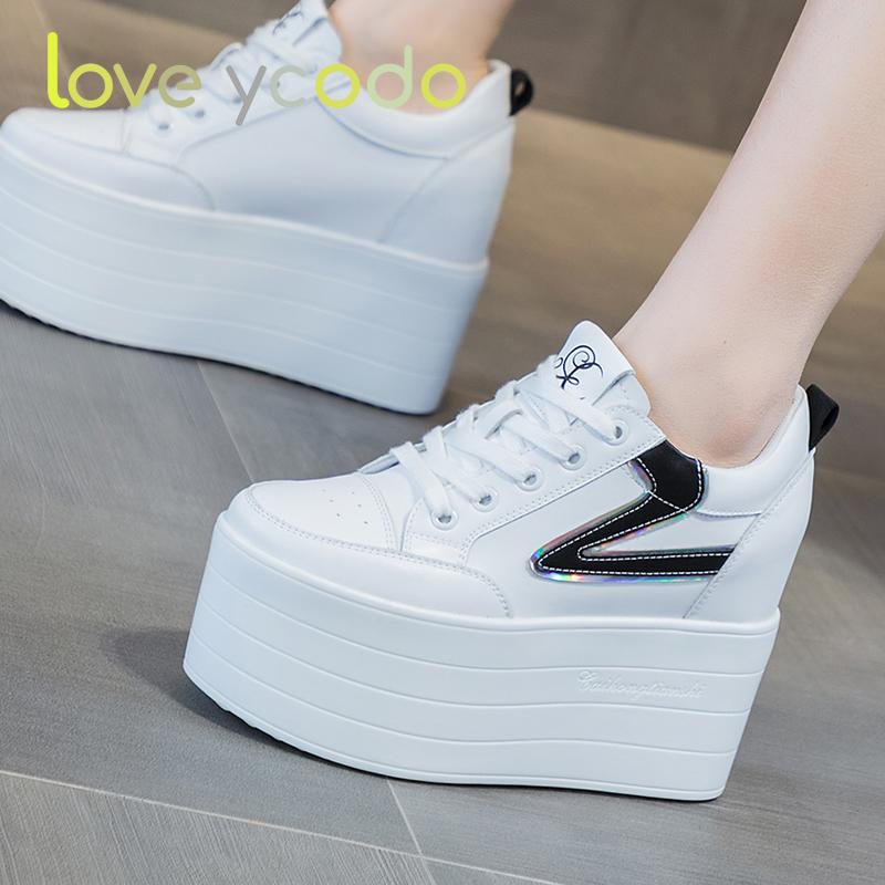 Spring and Autumn Women's Natural Leather Thick Sole Fashion Casual Shoes