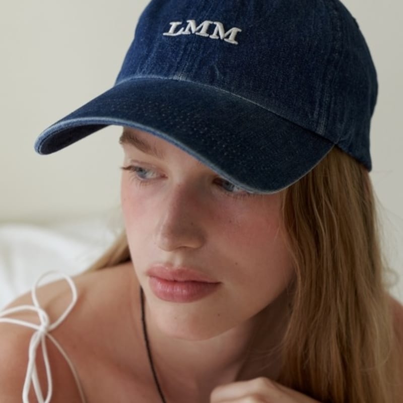 LOVE ME MONSTER Vintage Denim LMM Logo Ball Cap_Blue