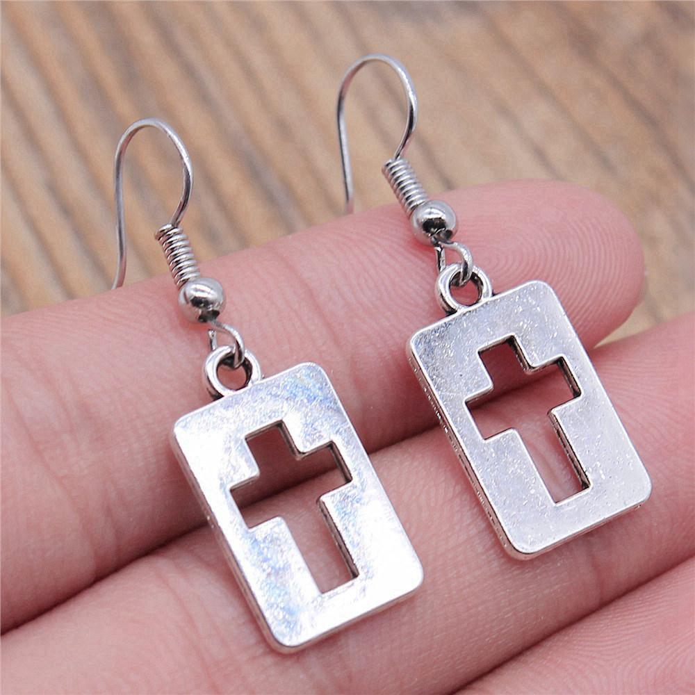 Casual Handmade Cross Amulet Drop Earrings Thoughtful Friendship Gift for Office Wear