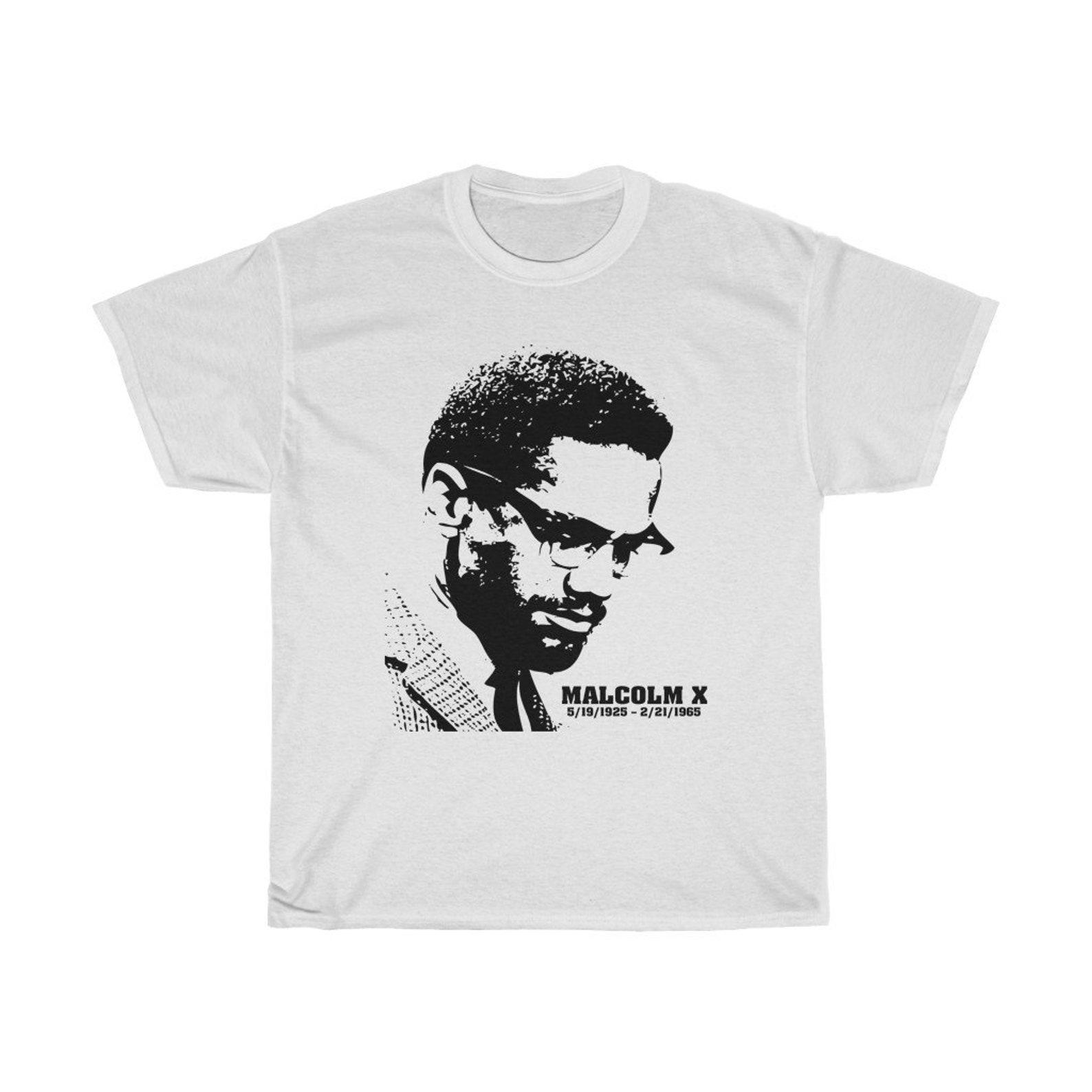 Malcolm X Quotes Black Panther Party Icon White T-Shirt Size S to 5XL 4XL