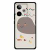 For Realme GT7 3D Relief Phone Case Emboss Flower Back Cover Black Silicone Shockproof Soft Protector 6.8" Realme GT 7T 7 T Capa