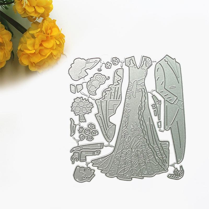 Buy Lovers Metal Cutting Dies Stencil DIY Scrapbooking Album Paper Card ...