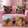 Anime Cute Rock Hyrax Animal Pillow Case Anti-dustmite Pillow Invisible Zipper Silky Short Plush Sofa Cushion Cover