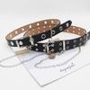 Punk Belt Feminine Eye Silver Sling Embellished Hip Hop Pu Belt Womens Belt