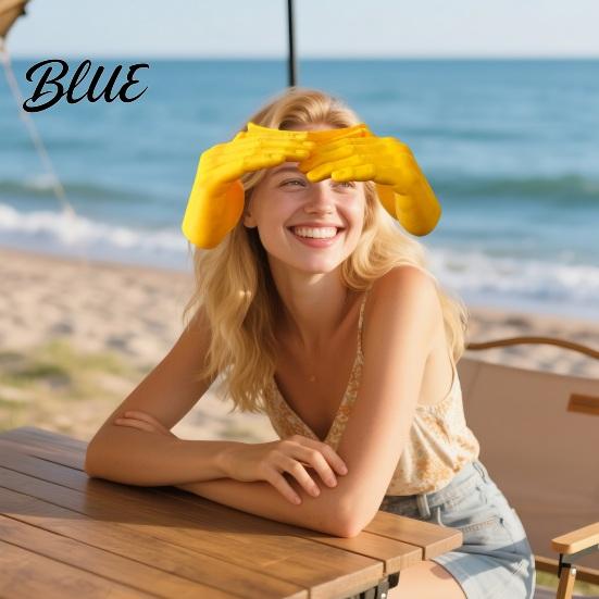 Stylish Sun Protection Hand Visor Hat Lightweight 3D Printed Hands-Free Shade Breathable for Face UV Palm-Shaped Cooling Outdoor