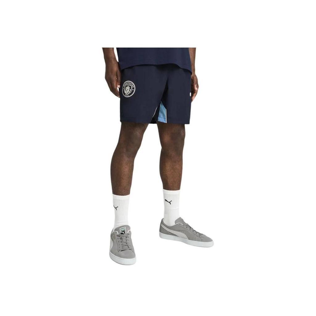 Puma Logo Print Mid Waist Casual Shorts Men Shorts Blue 779150-73