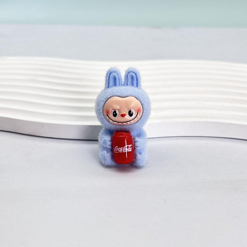 Flocked Coca-Cola Skateboard DIY Keychain with Resin Cartoons Blind Bag Edition