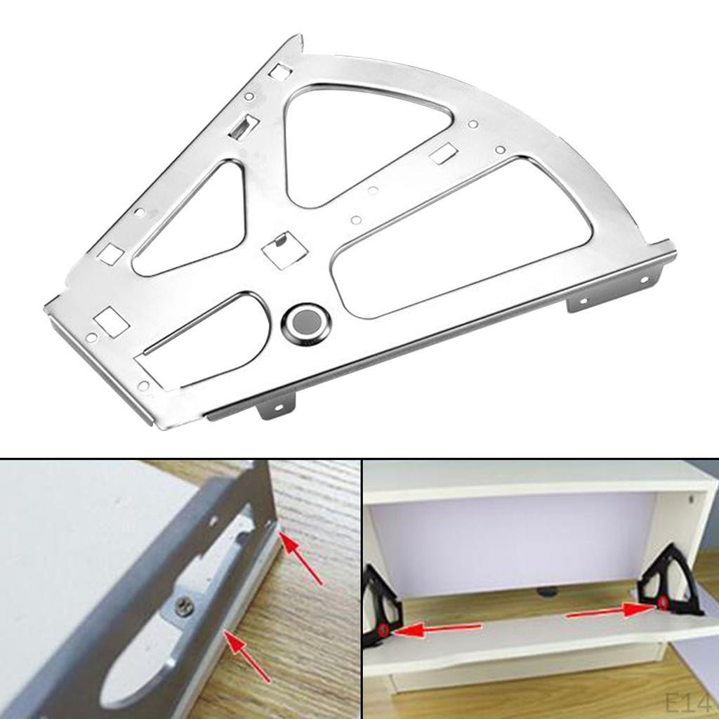 1/2/3 Layer Home Shoes Drawer Cabinet Hinges Flip Plate Rack w/Fittings Stainless Steel for