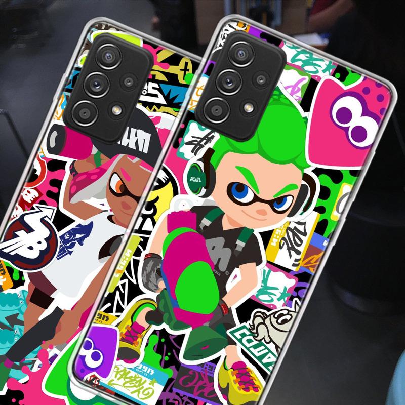 Game S-Splatoons Phone Case for Samsung A54 A57 A37 A17 A14 A15 A12 A24 A34 A55 A35 A25 A52S A07 A05S A04S A22 A32 A72 Galaxy No