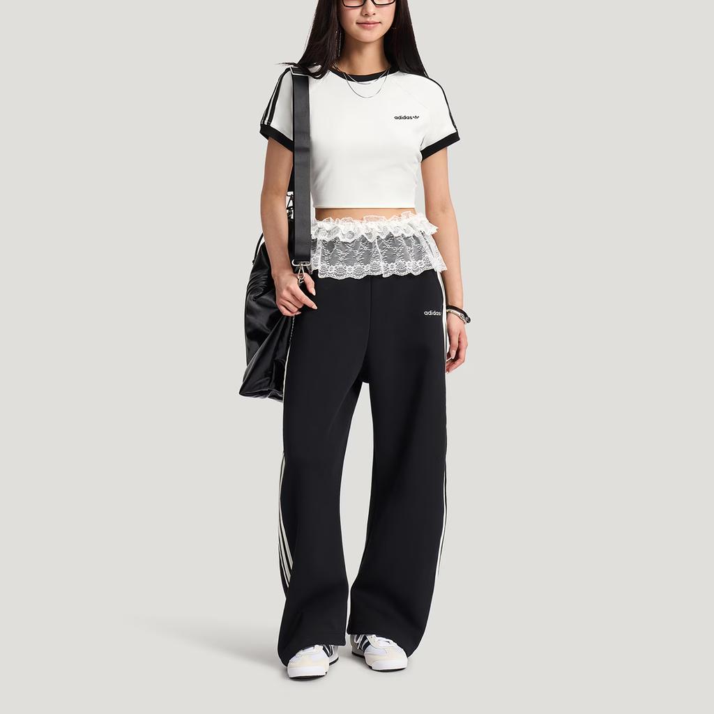 adidas Originals Round Neck Pullover Three Stripes Short Sports T-Shirt Women Tops KX7968