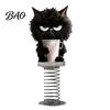Cute Animal Dashboard Accessories Cat/Dog Car Ornaments, 2D Flat Acrylic Decorations Spring Swaying Ornaments with Self Adhesive Swing Base
