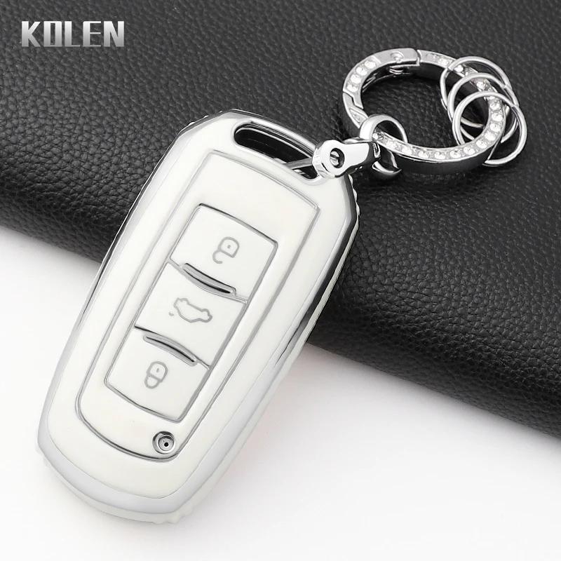 Fashion Tpu Car Key Case Cover For Geely Emgrand 7 Gx3 Atlas Gs Nl3 Gili Emgrand 7 Ex7 Gt Gc9 Protected Shell Fob Accessories