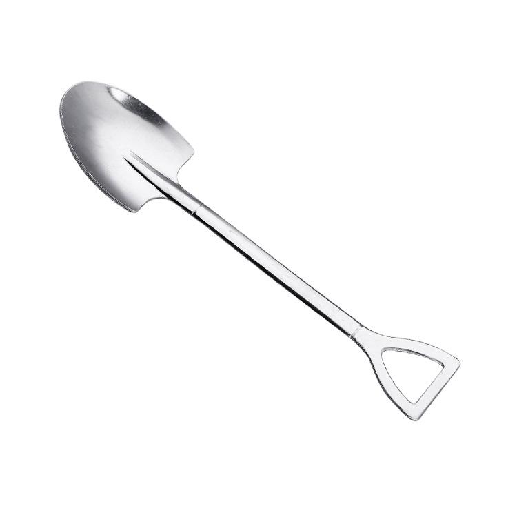 Retro Stainless Steel Shovel Spoon for Desserts and Watermelon