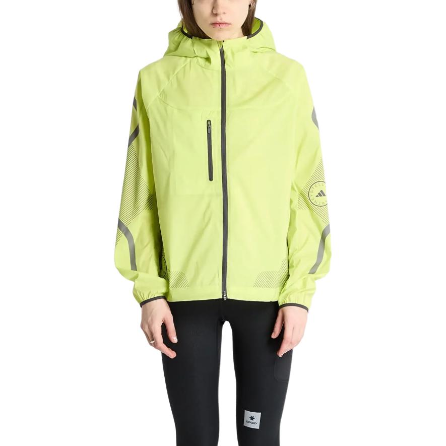 

Adidas Reflective Striped Hooded Long Sleeve Jacket Women Jacket Green JJ0110 XS