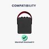 kwmobile Marshall Stockwell II Case - Protective Speaker Case, Shockproof, Soft Silicone - Black