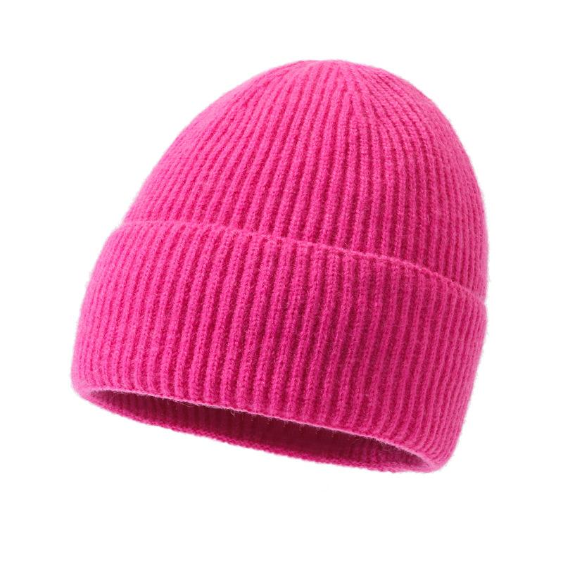 Joychuang Winter Warm Acrylic Knitted Hat Solid Color Winter Knit Beanie Unisex Available for Wholesale and Customization