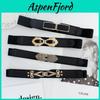 Elegant Black Elastic Waist Belt For Women Featuring Stylish Minimalist Design For Skirts And Dresses
