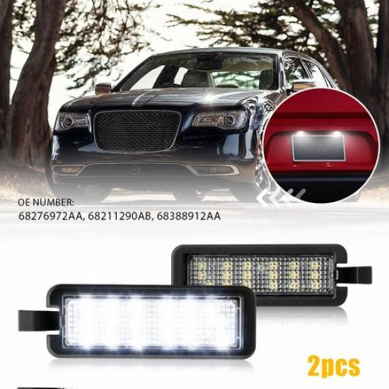 2X AUXITO License 18LED Plate Light White 68211290AB Fit 2017- Jeep Compass