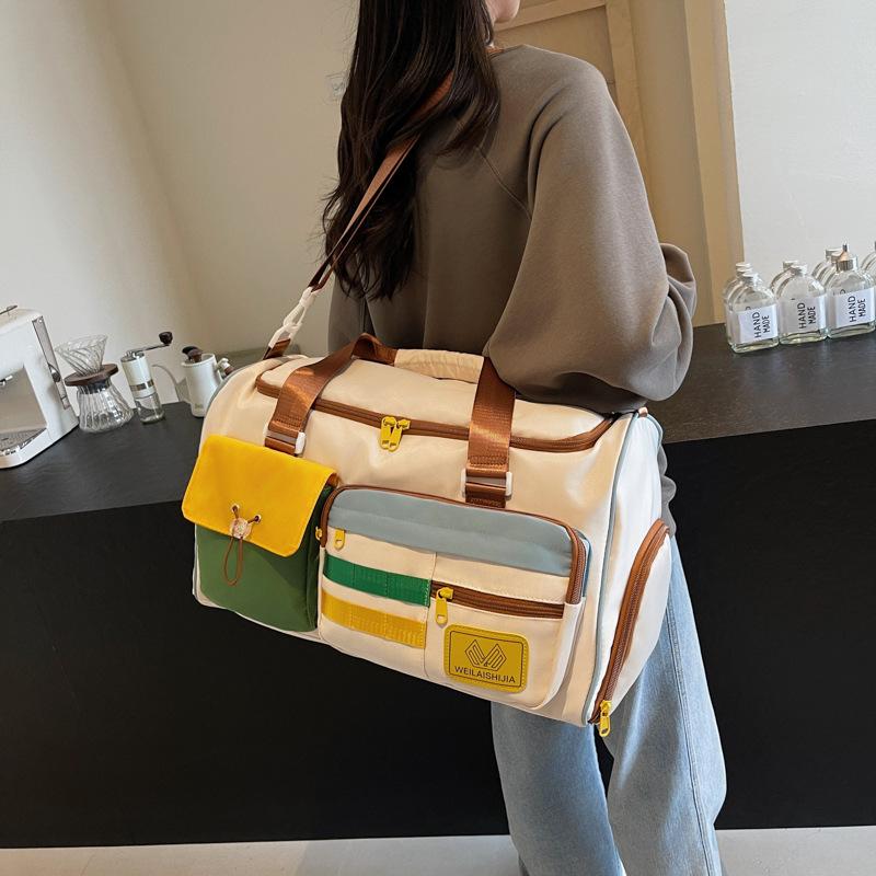Niche Design Hand-held Travel Bag with Dry and Wet Separation, Multi-color Fitness Bag That Can Be Worn with A Handle and Shoe Compartment