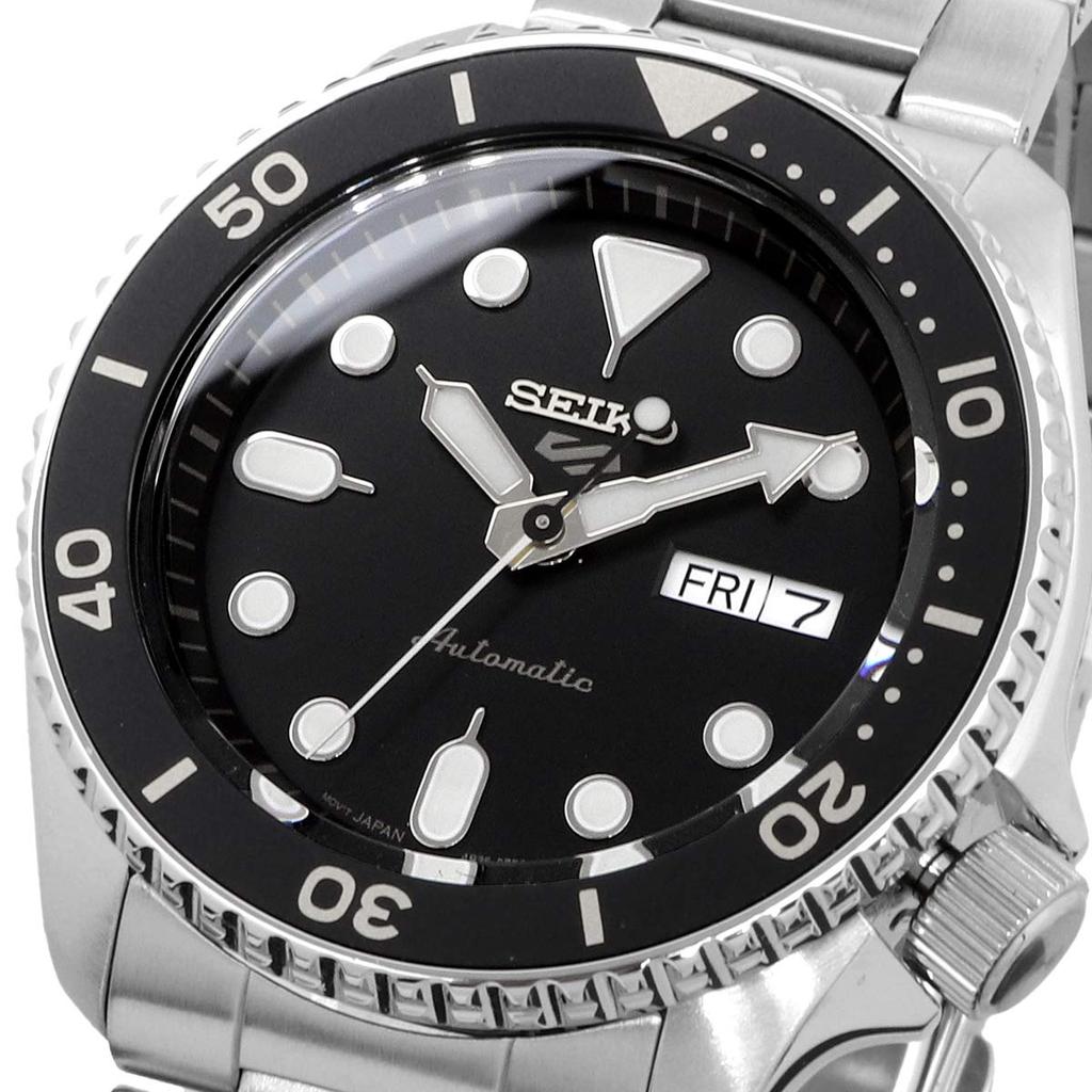 Seiko 5 Sports SKX Sports Style Automatic Mechanical Limited Seiko Five Black Watch, Edition, Men's, Sports, SRPD55