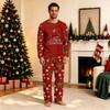 Family Matching Christmas Print Pajama Set, Long Sleeve and Long Pants Loungewear for Holiday
