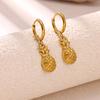 Cute Hoop Earrings Women's Party Geometric Heart Small Fish Gold Color Hanging Hoops Stainless Steel Jewelry Flower Earring Gift