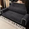 Hele Anti-Slip Quilt Bankhoes, Dikke Warme Streep Flanel voor Winter Woonkamer Bank Decoratie Bank Handdoek Sliphoes