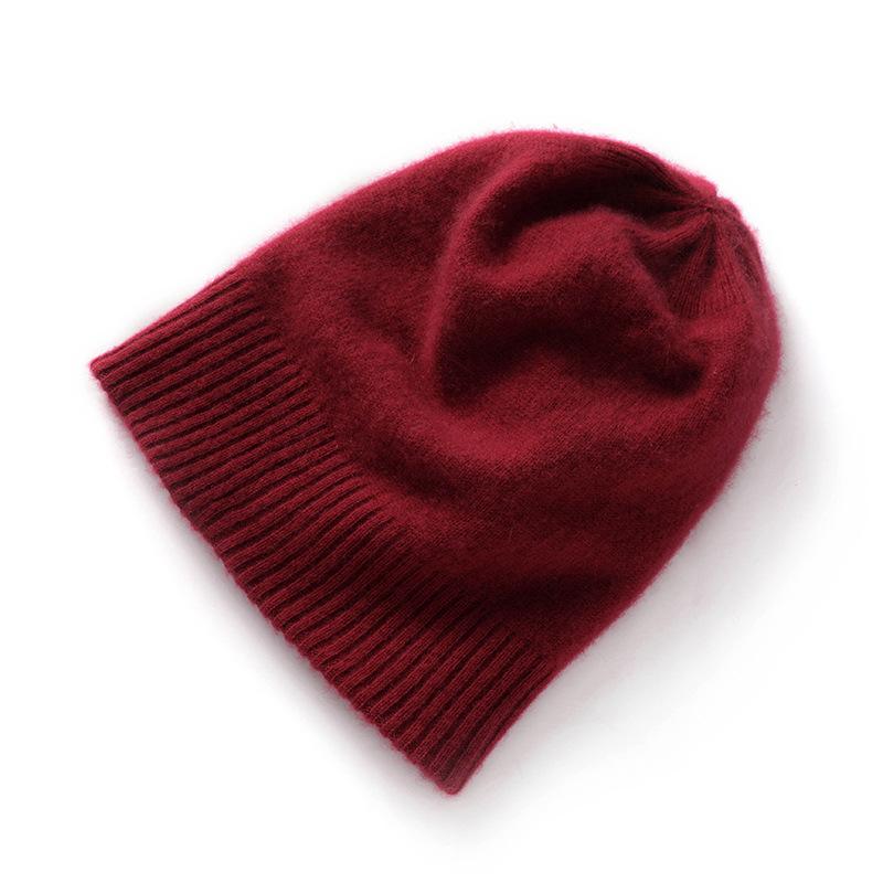 Soft Cashmere Autumn and Winter New Style Women's Double Layer Thickened Casual Ear Protection Pile Hat Fashionable Knitted Hat