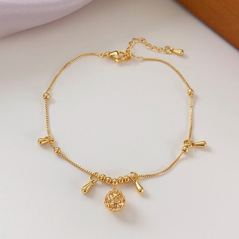 Elegant Retro Hollow Bell Anklet: Luxurious, Niche, Exquisite High-End Foot Chain Jewelry