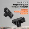 FLYMILE For DJI Osmo Nano/Action 6 Camera Magnetic Quick Release Adapter Two Claw Mount Base